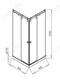Aquanet  Душевой уголок "Beta Cube 909-12" 175251 – фотография-2